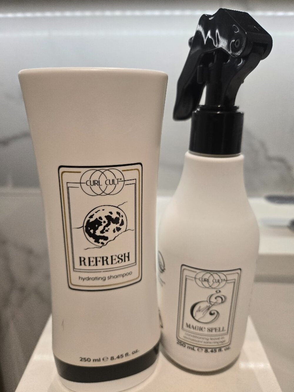 Curl cult Shampoo and curl revitalizer